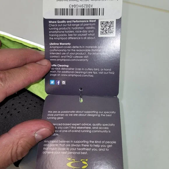 Amphipod Handheld Water Bottle HYDRAFORM JETT-LITE THERMAL HANDHELD 20 OZ NWT - Picture 12 of 14